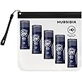 Travel Size Deodorant for Men Antiperspirant Bundle with 5 x N Cool Kick Travel Size (35 ml) and 1 x Hubsidia Clear Travel Bag Airport Approved