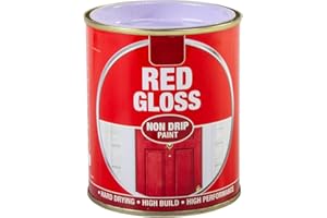 Inspired Essentials 300ml Non Drip Paint Tin Exterior Interior Hard Drying Performance Multi-Purpose Paint Tin for Metal, Wood, Plastic, Walls with Perfect Finish (1, Red Gloss)