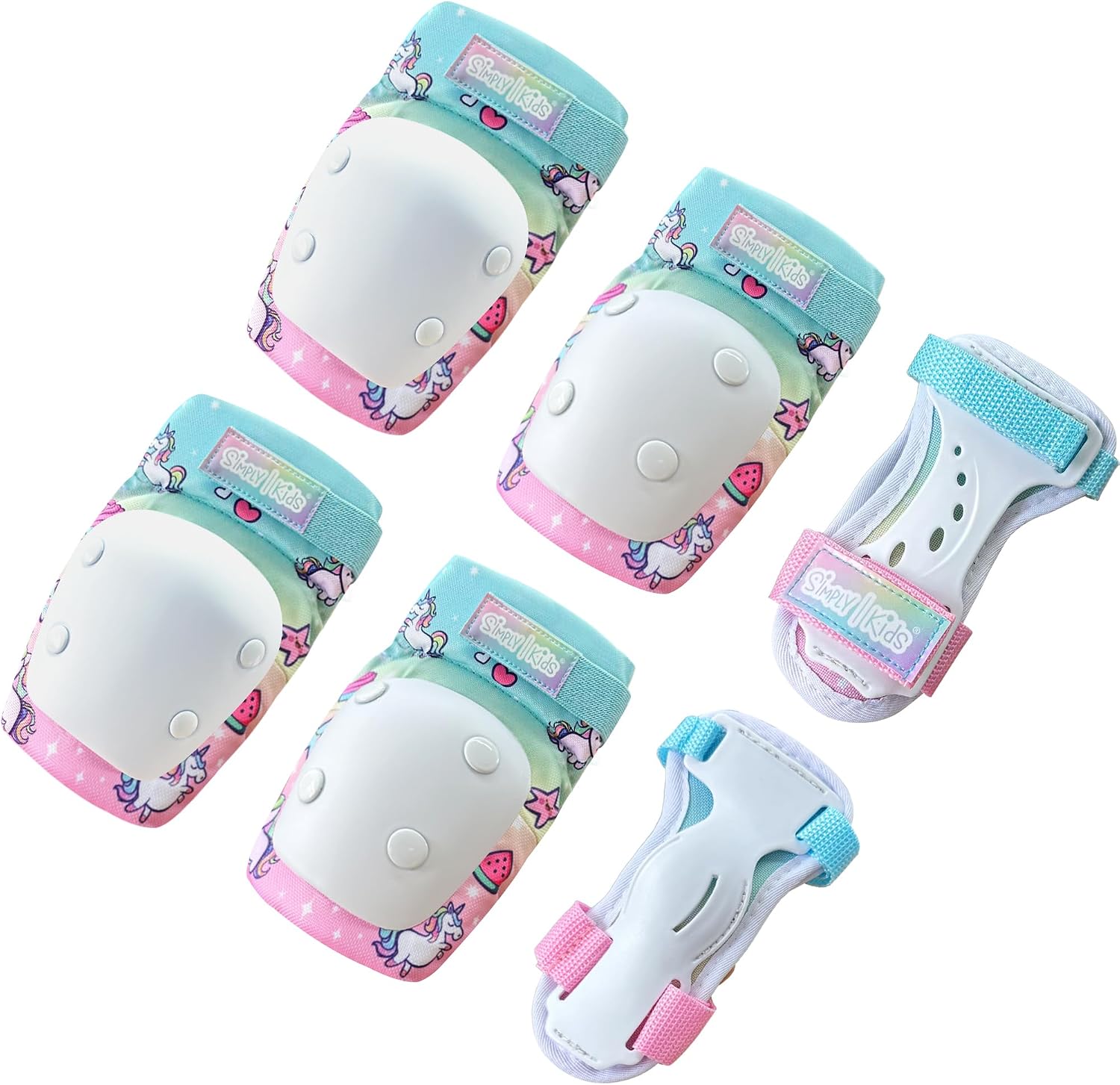 Simply Kids Protecciones Patines Niña I Coderas y Rodilleras Niño con Muñequeras I Protecciones Skate de Patinaje, Monopatín, Bicicleta, Hoverboard, Protecciones Patines Niño y Niñito