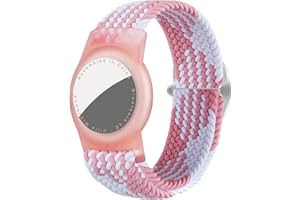 Dingfeiyu Nylon Kids Wristband for Airtag, Anti-Lost, Anti-Scratch Bracelet Kids, Airtag Tracking Watch Wrist Strap Child, Holder Necklace for Airtag