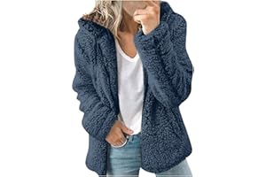 HAOLEI Veste Polaire Femme à Capuche Zippé à Manche Longue Hoodie Hiver Chaud Chic Veste Sweat Pas Cher Grande Taille Sports Blouson Manteau avec Poche