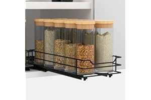 AIRUJIA Porta Spezie Per Cucina, Organizer Cucina, Portaspezie Per L'Interno Dell'Armadio, Organizzatore Cucina, Organizzatore Per Armadietti Estraibili Portaspezie, P26.4*L11.8*H5.6CM