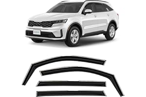 CLIM ART In-channel Wind deflectors for/compatible with Kia Sorento 2020-2025 MQ4 - Rain deflector - Car accessories - Car wind deflectors - Sun, Rain & Noise Protection - Warranty -4 Set B