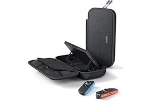 Belkin Gaming Pochette de rangement avec batterie externe 10 000 mAh pour Nintendo Switch 2 (écran LCD, recharge rapide de 20 W pour Nintendo Switch, compartiments pour AirTag et cartes de jeux, gris)
