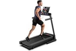FLYLINKTECH Home Treadmill, Vitesse maximale 16km/h,Tapis de Course Pliable,Télécommande, Machine de Marche et de Course pour l'exercice de Fitness à Domicile en Intérieur Treadmill