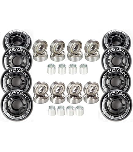 NILS Lot de 4 roulettes de rechange pour rollers Noir 70 x 24 cm NILS Lot de 4 roulettes de rechange pour rollers Noir 70 x 24 cm