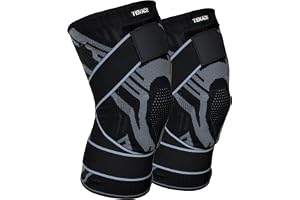 Tenace BJJ knäskydd med sidostabilisatorer och gel, knästöd för Jiu Jitsu, Grappling, MMA, Wrestling, Judo och Muay Thai, kompression, stöd och knäskydd (2, svart, XL)