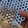 FengYoo Perforated Plate Stainless Steel Perforated Grid Stainless Steel Grid 8 mm Hole Thickness 1.1 mm 300 mm x 150 mm Perforated Metal