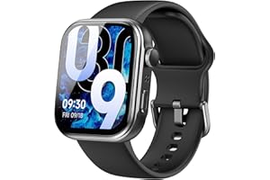 TOZO S6 Smartwatch 1.85” AMOLED Ultra-Clear Screen Dynamiczne tarcze zegarka Połączenia Bluetooth, ponad 100 trybów sportowych Zegarek fitness z monitorem tętna/snu/tlenu we krwi Wodoodporność IP68