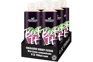 Beet It Organic Beetroot Juice 750ml PET Bottles - Vegan - Picked and Pressed - No Added Sugar (Pack of 6)