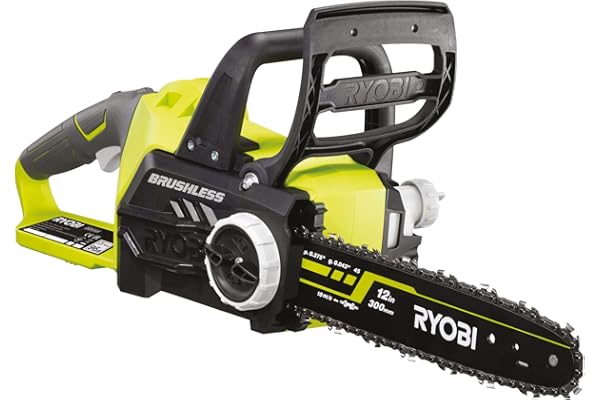 RYOBI - Tronçonneuse Sans Fil 18V ONE+ OCS1830 – Guide 30cm, Lubrification Automatique, Frein de Chaîne, Compacte - Taille Bois, Bûches et Branches – Batterie Non Incluse