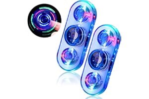 SCIONE 2er Pack LED Fidget Spinner – Leuchtender Hand Spinner für Kinder & Erwachsene | 3 Farbmodi, Sensorisches Stressabbau-Spielzeug mit Glatter Rotation & Langlebigem Design (Blau)