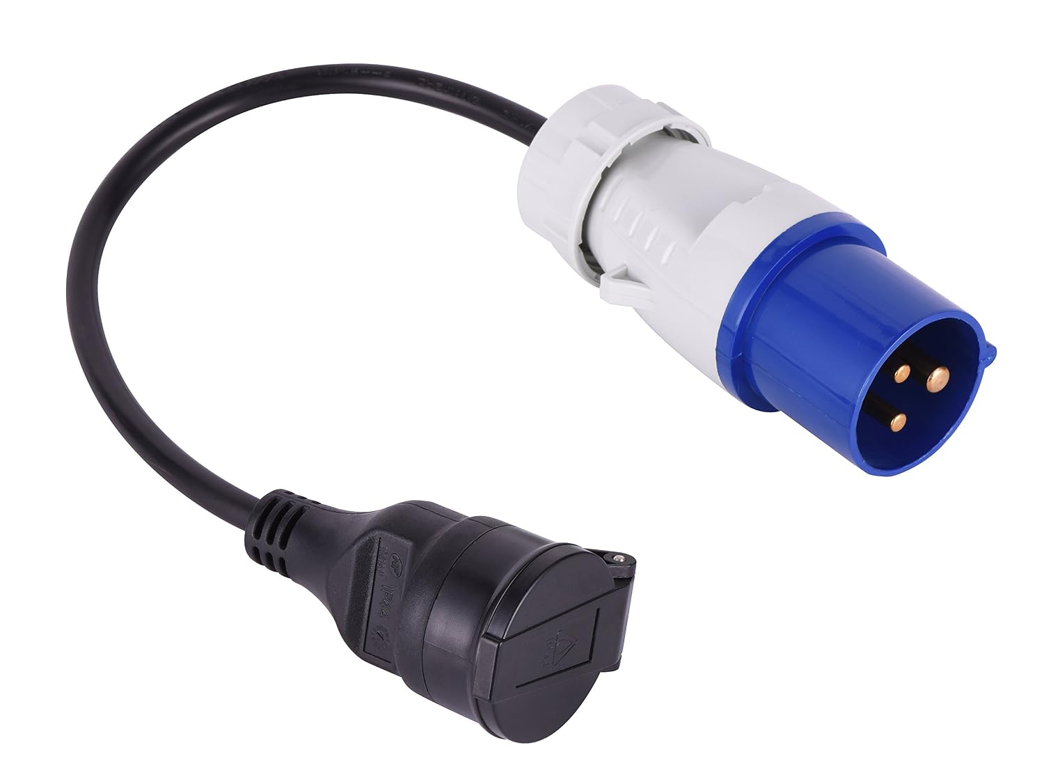 Electraline 20848043M Adapter voor caravan, blauw