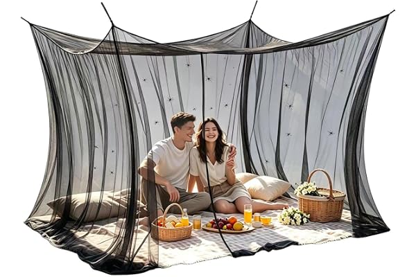 Coffee Life Plus Myggnät för säng, universellt stort myggnät, sängskydd myggnät, myggnät för dubbelsäng och myggnät för inomhus- och utomhusbruk