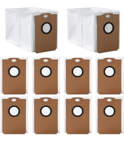 Bolsas De Filtro Para Aspiradora Conga 13090 Spin Revolute - Pack De 10, Tela No Tejida, 5 Capas De Filtración