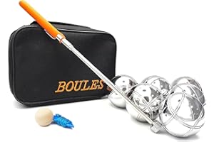 EUROXANTY Boules de Pétanque | Jeu de Boules en Acier chromé | Jeu de Pétanque avec Étui, Mesure et Ramasse-Boules