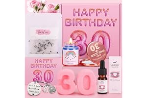 BAICAI 30th Birthday Pamper Gifts for Women, Unique Happy 30th Birthday Hampers for Her Birthday Gifts Basket for 30 Year Old Women, Ladies Spa Bath Set 30th Birthday Presents Ideas for Women Friend Bestie