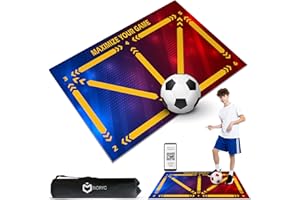 BIORYC ® Tappetino da calcio Diatomea + video allenamento + borsa da trasporto | Tappetino di abilità antiscivolo 60 x 90 cm della tua squadra preferita | Mondiali di club