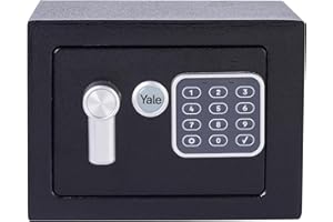 Yale Coffre-Fort Électronique - Compact 3.8L - Serrure 100 000 Combinaisons, verrou électronique Code 3 à 8 Chiffres - Dimensions 170x230x170mm YSV/170/DB2