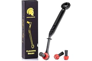 Barista Legends® Cepillo de limpieza para grupos de preparación de cafeteras con soporte de filtro, cepillo para eliminar restos de café de plástico sin BPA con cerdas negras