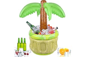 dellyy Aufblasbare Palme, Poolbar Aufblasbar, Schatztruhe Groß Aufblasbar, Aufblasbare Palme Getränkekühler, Schwimmende Bar für Pool, für Dekoration von Sommer-Strand Pool-Gartenpartys(Kokospalme)