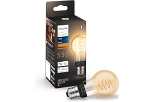 Philips Hue White, ampoule vintage filament compatible Bluetooth, format standard, fonctionne avec Alexa, Google Assistant et Apple Homekit