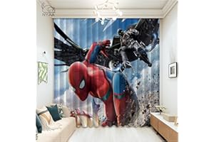 Fgolphd Rideau occultant en Tissu imperméable pour Chambre d'enfant, œillets sur Le Dessus pour Rideaux ?Impression numérique 3D 100 % Polyester (100 × 140 (l x h) 10)