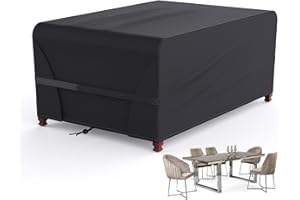 Yomisee Gartenmöbel Abdeckung, 200X160X70cm Wasserdicht Abdeckung für Gartenmöbel Schutzhülle Abdeckplane für Möbelsets, Oxford Gewebe Abdeckhauben für Gartentisch Sitzgruppe