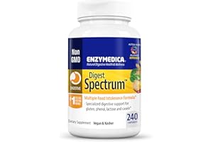 ENZYMEDICA - Digest Spectrum (240 Capsules) | Food Intolerance Digestive Enzyme Supplement | Digestive Enzyme Blend for Food Intolerances, Nutrient Supplement, Gut Health Supplement, Vegan, Dairy Free