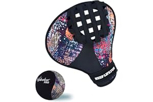 Waboba Water Pro Catch Glove & Pro Water-Bouncing Ball Set – Fanghandschuh im Baseball Stil für Schwimmbad- und Strandspiele, Design geeignet für beide Hände, eine Größe – Schwarz/Multi Colour