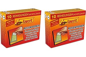 favorit Russentferner 2er Set, 20 Stück Ofenreiniger Sachets, Effektive Reinigung für Haushalt & Werkstatt, geeignet für Holz-, Kamin- & Ölöfen, zuverlässiges Entfernen & schnelle Wirkung