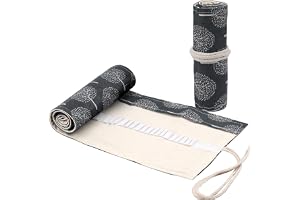 Pennrulle, rullväska för kanvaspennor, tvättbar canvas pencil wrap, upprullbart pennfodral för studenter och konstnärer