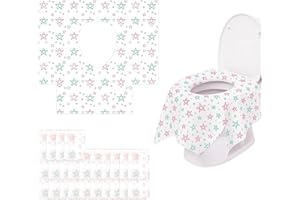 TEBOKHAD 24PCS Copriwater USA E G etta Portatili, Copriwater Monouso Antibatterico, Impermeabili USA E Getta per Wc Portatili per Viaggi, Hotel, Mall, Ospedale E Bagni Pubblici