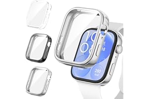 [3 sztuki] etui ochronne Kamita kompatybilne z Huawei Watch Fit 3, miękkie etui typu bumper z folią ochronną na wyświetlacz, odporne na uderzenia, pełne pokrycie, etui do Huawei Watch Fit3