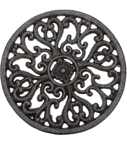 Dessous De Plat Arbre En Fonte Gris - Diamètre 21 Cm, Décoration De Table Style Sud