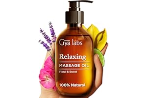 Gya Labs Relaxing Massage Oil for Sore Muscles - 100% Pure Natural Spa Quality for Skin & Body Relaxing, Warming Massage Oil with Non Greasy for Men & Women (200 ml)