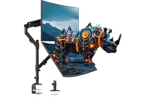 STANDOPIA Support Double Moniteur pour 17 à 40 Pouces, supporte jusqu'à 12 kg, Bras de Moniteur pour 2 moniteurs placés verticalement/parallèlement, Montage VESA 75/100 mm