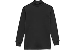 Channo Chemise de sous-vêtement Thermique pour Enfants à col Haut et à Manches Longues, Couleurs Unies