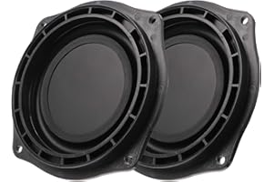 MILISTEN Lot de 2 haut-parleurs de graves de 10 cm - Membrane vibrante en fer et caoutchouc - Membrane passive basse - Kit de rechange