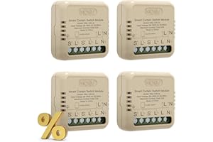 MOES Tuya WiFi Alexa Smart Interruptor de persiana Módulo, para persianas, temporizador, interruptor para motor de persiana, compatible con Alexa Google Assistant, MOES/Tuya/Smart Life App