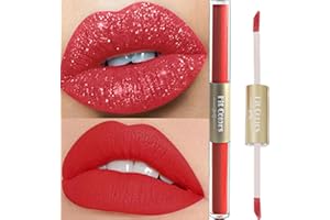 NEXOLLA Dual-Ended Lip Color Gloss, Brillo Labios Purpurina, Barra de Labios Líquida con Purpurina, Líquido labiales Gloss Voluminizador Labios Larga Duracion Tinte Labial, 05