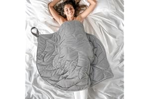 Tociwih Gewichtsdecke 3,2 kg für Erwachsene - Tiefschlaf und bessere Erholung - Kuscheldecke aus Kristallsamt 100x70 cm für Entspannung, Ruhe & als Reisedecke - Grau