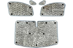 OLPRO VW Caddy 2003-2020 Internal Thermal Blind Set for Caddy Vans, Campervans, Reflective Outer Skin, for Privacy & Insulation Tailored fit with suckers.