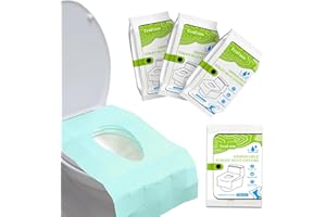 TenFans Lot de 30 housses de siège de toilette jetables – Emballage de voyage individuel – Utilisation rapide sans autocollant – Housses imperméables XL pour adultes et enfants – Accessoires de