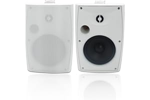 STUDIOFINIX - Altavoces para Exteriores de 6.5 Pulgadas montados en la Pared, 400 W, Color Blanco, solución de Audio Resistente a la Intemperie y de Alto Rendimiento, ST-602W