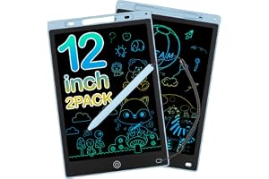 Magisk tavla LCD skrivtavla barn 30 cm målartavla trolleritavla från 2 3 4 5 6 år gammal pojke flicka färgglad skärm skrivbricka upprepad skrivning och rita blå 2 stycken
