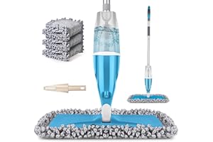 Microfibre Spray Mop for Floor Cleaning-EXEGO Floor Mop with Spray Mops for Hard Floors with 3 Washable Mop Pads Dust Wet Mop Wood Floor Mops for Hardwood,Laminate Floors,Ceramic