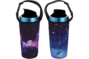 2 Pack Tumbler 30oz Carrier Holder Pouch, Bulckrew Water Bottle Holder Bag with Shoulder Strap, Fit for YETI, Rtic, Atlas, Ozark Trail Cups-Star