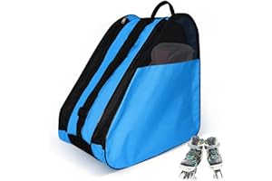 VGECEE Bolsa para Patines En Linea Bolsa para Patinete Infantil Bolsa para Patines Niña Mochila para Patines de 4 Ruedas y Casco para Patines Casco Protecciones, 3 Compartimentos