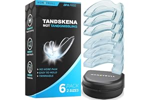 HONEYBULL Munskydd för slipning, Bekväm anpassad form för att klämma på natten, bruxism, blekningsbricka och vakt (Mix, 6, st